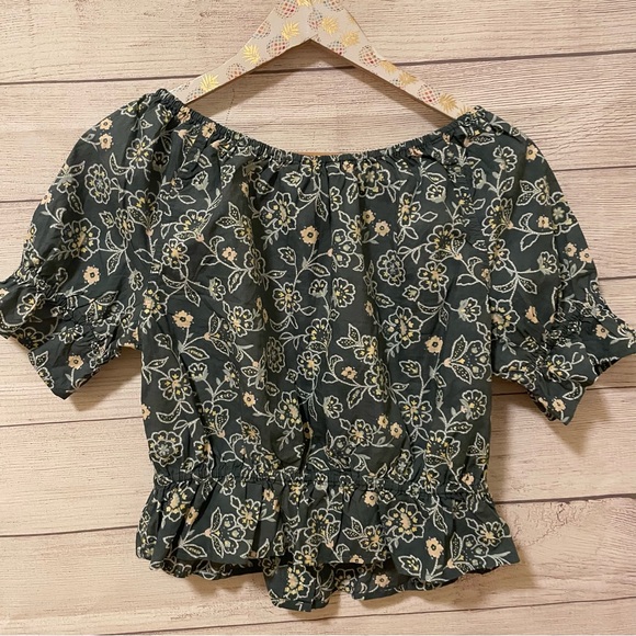 NWT J. Crew Gathered Scoopneck Top Blouse Vintage Vines - Picture 4 of 4